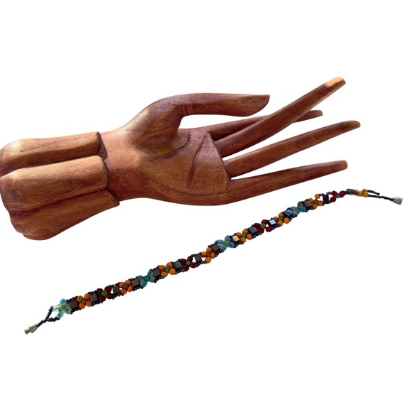 Boho Handcrafted Style Multicolour Beaded Anklet - Picture 5 of 8